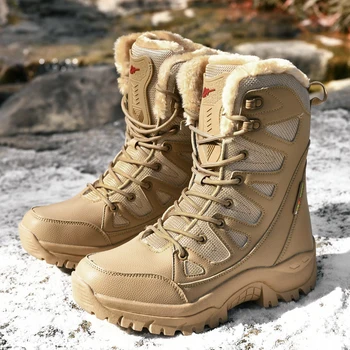 Zimske Ženske Vojaške Škornje, Pohodništvo Čevlji Na Prostem Taktični Boj Gorskih Sneg Nepremočljiva Bota Militar Feminina Botas Militares