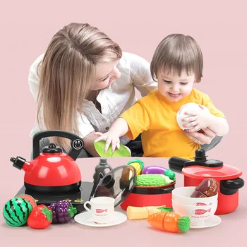 Otrok, Družina Kuhinja Igrača Nastavite Dekle, Kuhanje, Kuhanje, Kuhanje Otroška Lonec za Kuhanje Igrača Fant Simulacije Posoda