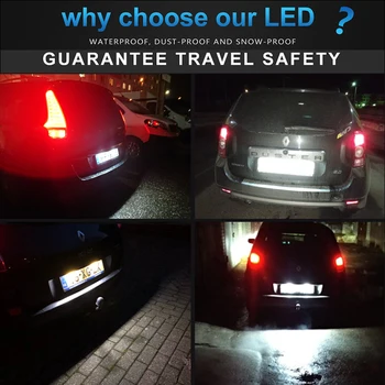 2x LED SMD Številko registrske Tablice Luči luči za Mercedes-Benz, Smart Fortwo Coupe 453 + B. rabus Renault Megane 2 Clio Laguna 2