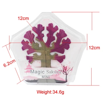 2020 90 mm H Pink Magic Raste Papir Sakura Drevo Čarobna Božična Drevesa Namizje Češnjev Cvet Znanost Smešno Igrače Za Otroke