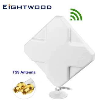 Eightwood Visok Dobiček 4G LTE 35dBi Plošča MIMO Dvojno TS9 Moški Antena Antenski za Netgear LB1120 LB1121 LB2120 Nighthawk M1 MR1100