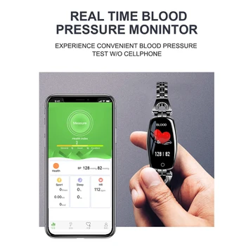 H8 Touch Screen Smart Watch Zapestnica Lady Ženske Srčni Utrip Spanja Zaslon Smart Pasu, Krvni Tlak Šport SmartBand