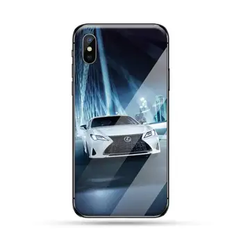 Luksuzni avto znamke lexus Telefon Primeru Kaljeno steklo Za iphone 5C 6 6S 7 8 plus X XS XR 11 PRO MAX