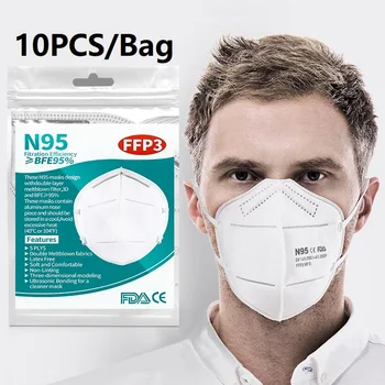 10-800PCS Večkratno uporabo Obraz Držalo Masko Dustproof Anti-fog Dihanje Usta, Obraz Pred Onesnaževanjem Mascarillas s 5-Plast