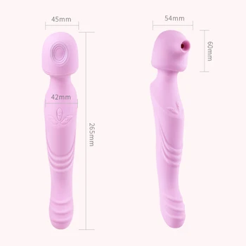 OLO 3 v 1 AV Čarobno Palico, Vibrator za Klitoris Stimulator G Spot Massager Teleskopsko Sesanju Vibrator Sex Igrače za Ženske