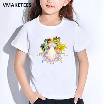 Otroci Poletje Kratkimi Rokavi Girls & Boys T srajce Sailor Moon Lolita Risanka Tiskanja otroška T-shirt Smešno Otroška Oblačila