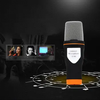 Novo Kondenzatorskega Mikrofona, 3,5 mm Vtič Doma Stereo MIC Namizno Stojalo za PC YouTube Video Skype Klepet, igre na Srečo Podcast Snemanje