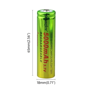 2Pcs 18650 baterijo 3,7 V 5000mAh polnilna Litij-ionska Baterija High power baterije orodja svetilka Litijeva baterija S Polnilnikom
